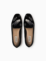 Arteana Gigi Velvet Smoking Slipper with 3D Embroidery