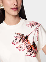 Marc Cain Floral T-shirt with Pearl Details