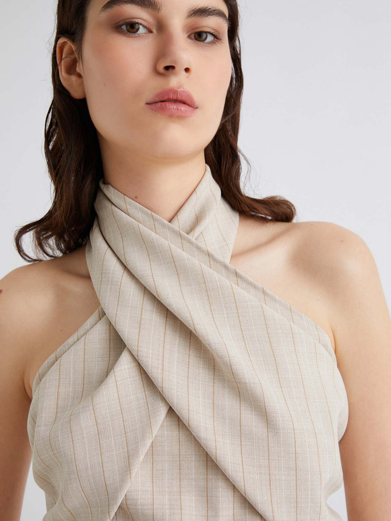 Marella Lison Criss Cross Halter Top