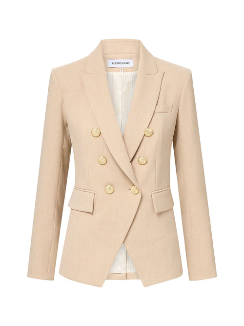 Veronica Beard Miller Dickey Jacket with Signature Crest Button