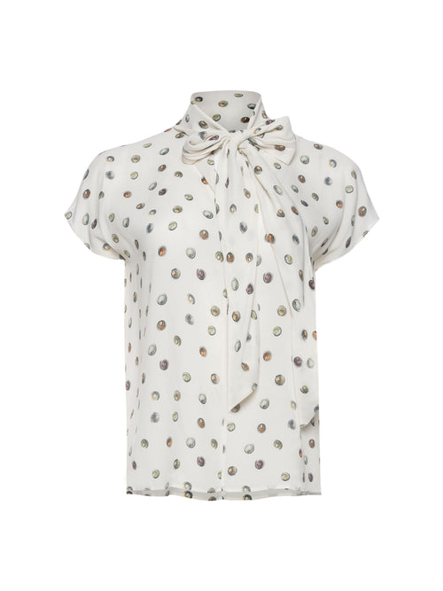 QL2 Irene Blouse with Tie Neck Detail