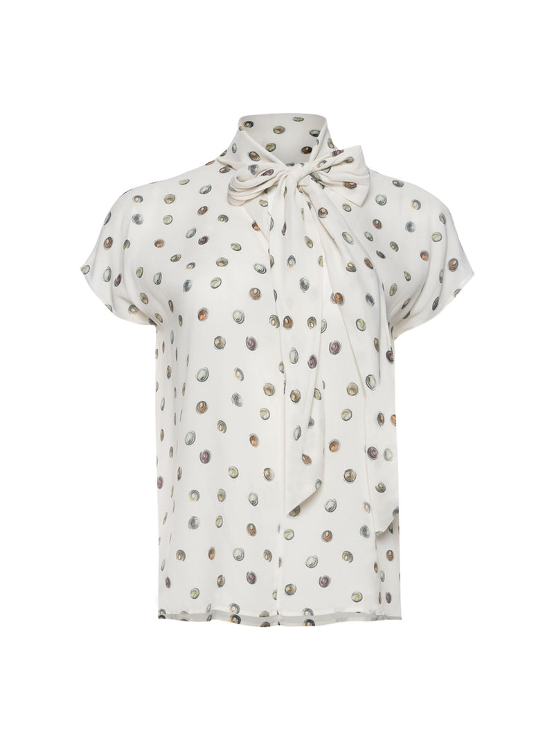 QL2 Irene Blouse with Tie Neck Detail