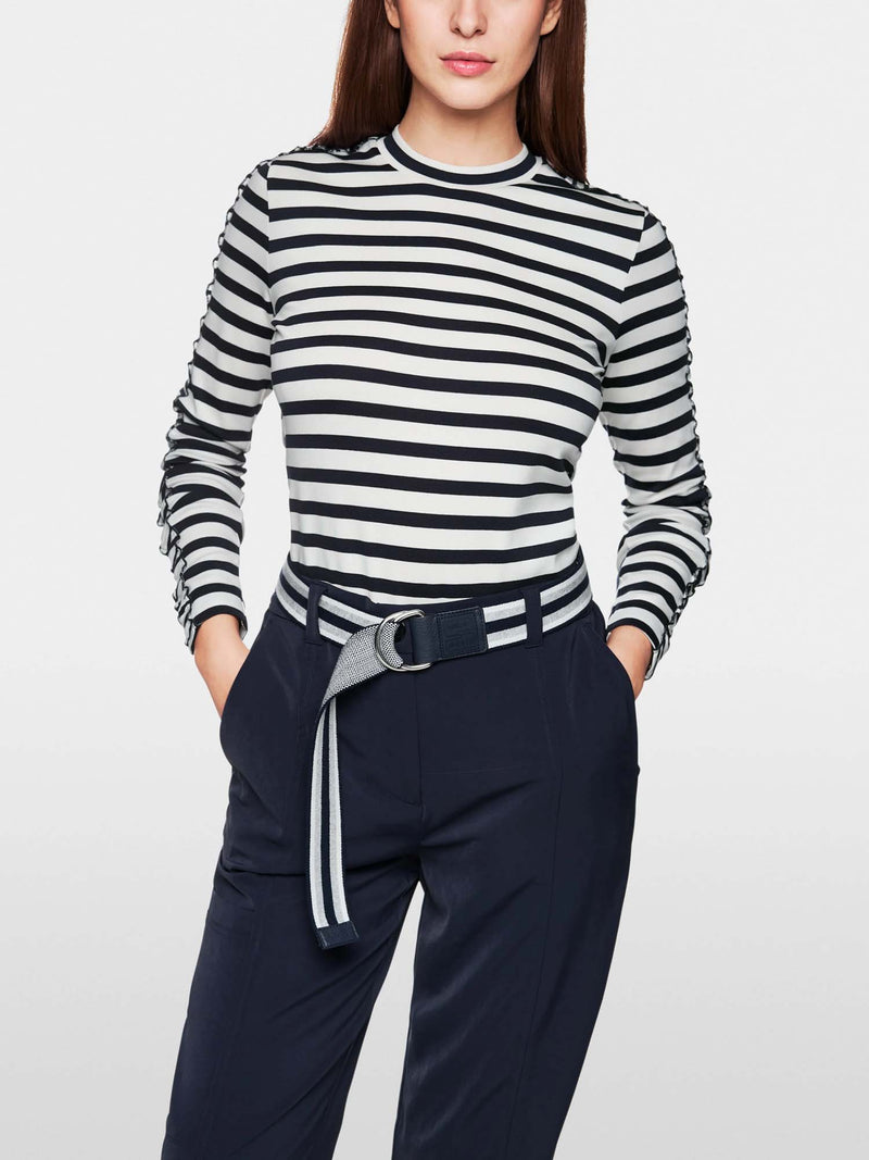 Marc Cain Sports Maritime Long Sleeve Stripe Top