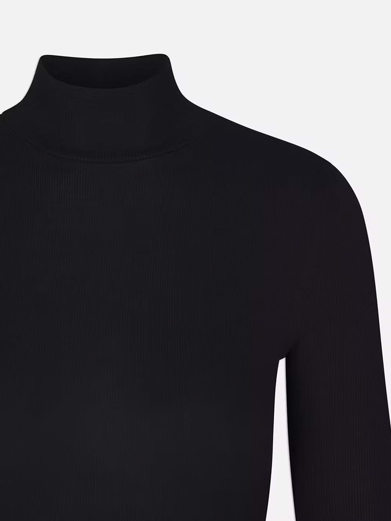 Frame Rib Turtleneck Top