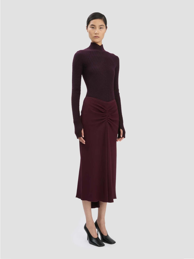 Victoria Beckham Ribbed Long Sleeve Polo