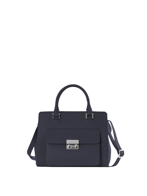 Cinzia Rocca Leather Structured Bag with Metal Closure