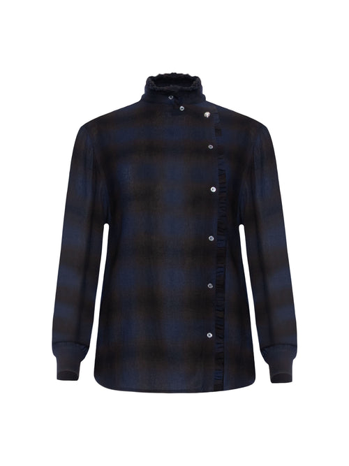 N&deg;21 Mandarin Collar Side Buttoned Shirt