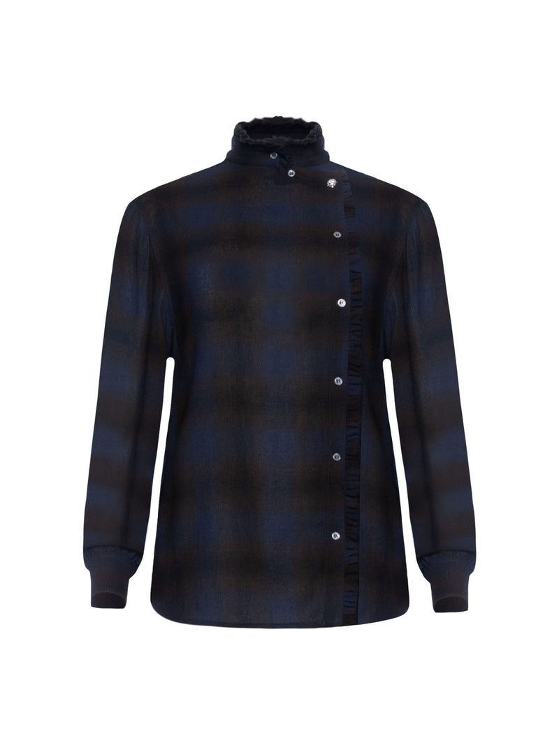 N&deg;21 Mandarin Collar Side Buttoned Shirt