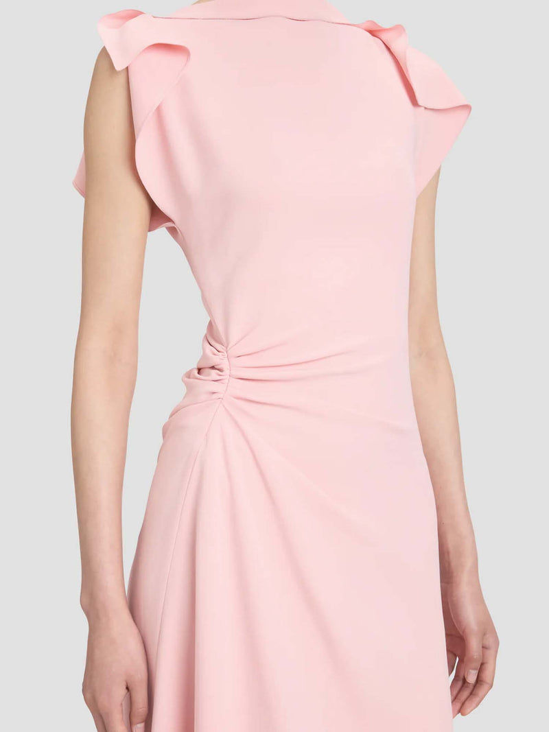 Victoria Beckham Drape Sleeve Midi Dress