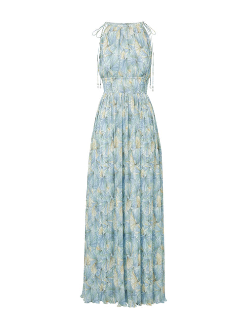 Veronica Beard Yardley Pleated Maxi Dress