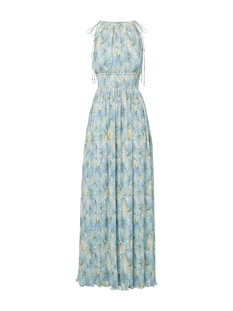 Veronica Beard Yardley Pleated Maxi Dress