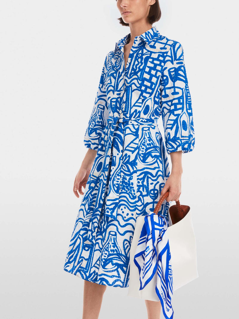 Marc Cain Belted Long Sleeved Dress