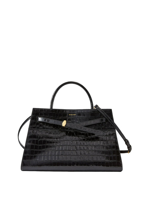Veronica Beard Large Croc Embossed Dash Bag