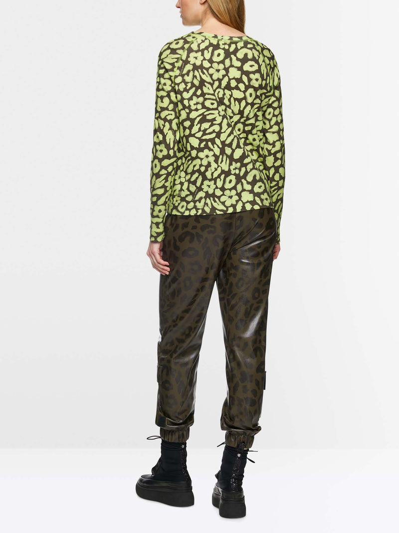 Marc Cain Sports Long Sleeved Leopard Print Top