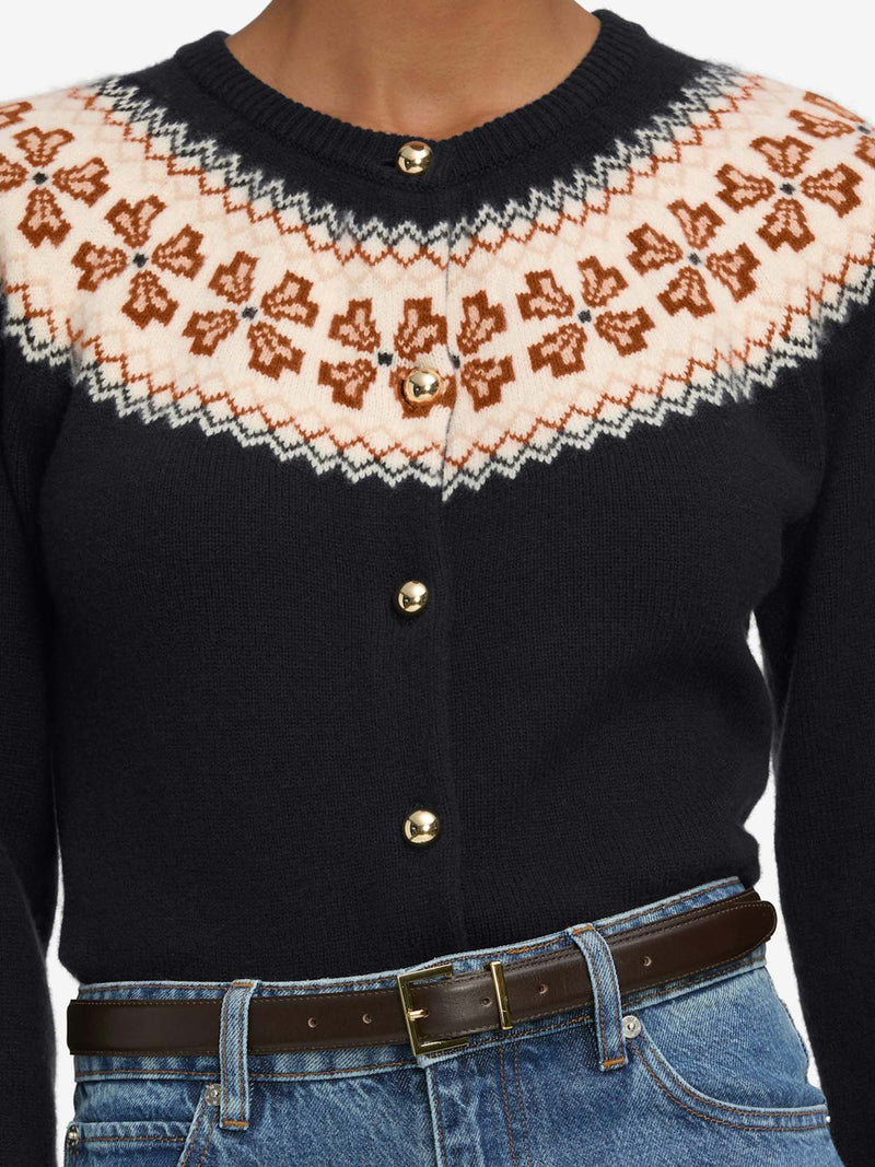 Frame The Cashmere Fairisle Cardi