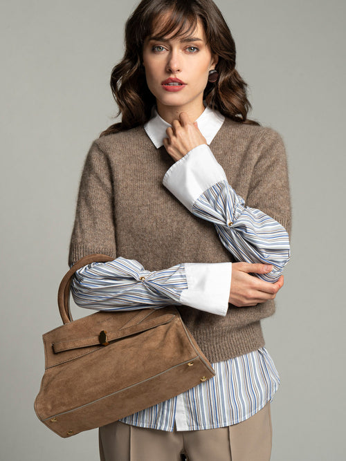 White + Warren Brushed Cashmere Top