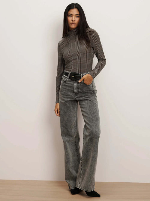 Veronica Beard Nate Mock-Neck Top