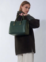 Cinzia Rocca Two Tone Leather Tote Bag
