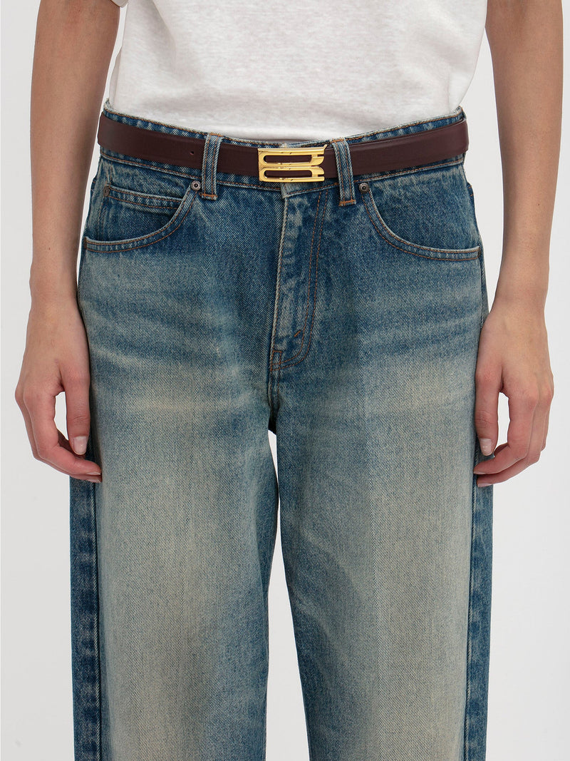 Victoria Beckham Smooth Leather Regular Frame Belt