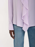 Victoria Beckham Asymmetric Ruffle Blouse