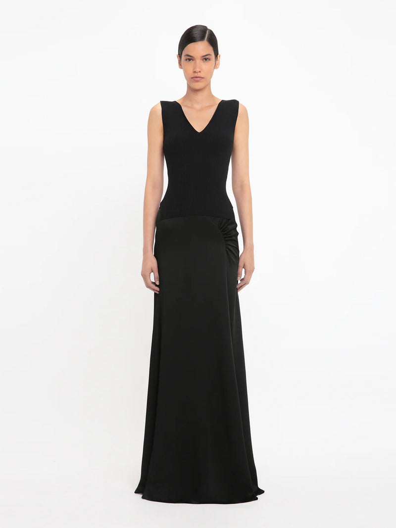 Victoria Beckham Rib Detail V-neck Tank