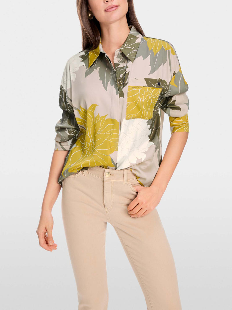 Marc Cain Blouse with Floral Pattern
