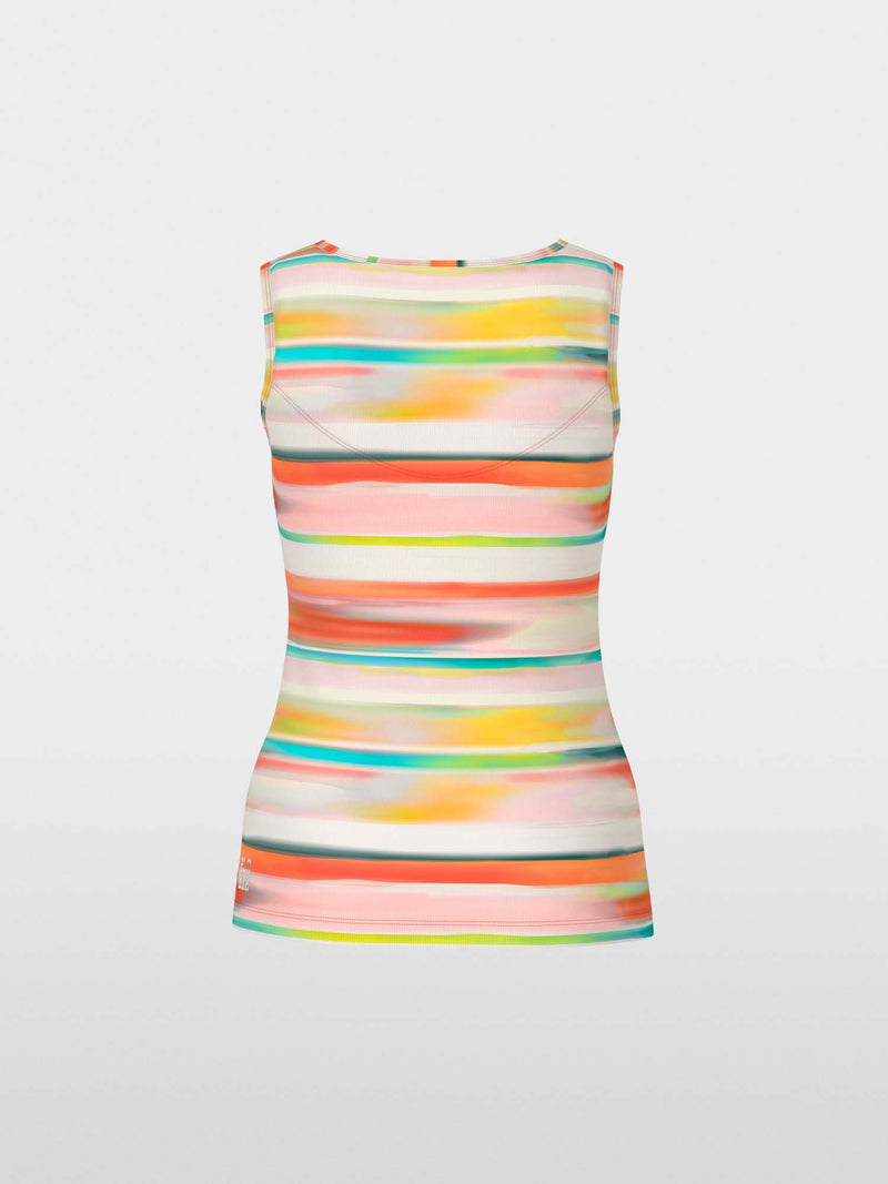Marc Cain Sports Sleeveless Top with Tie-dye Stripes