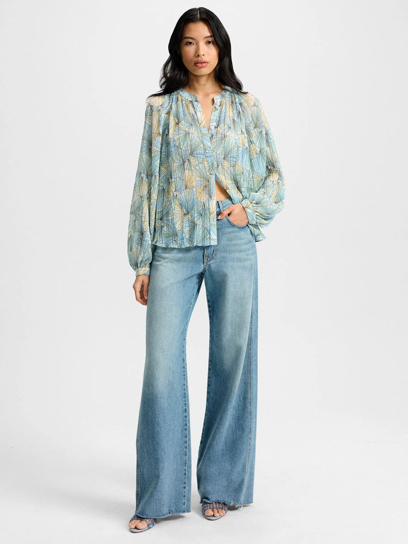 Veronica Beard Fennel Pleated Blouse