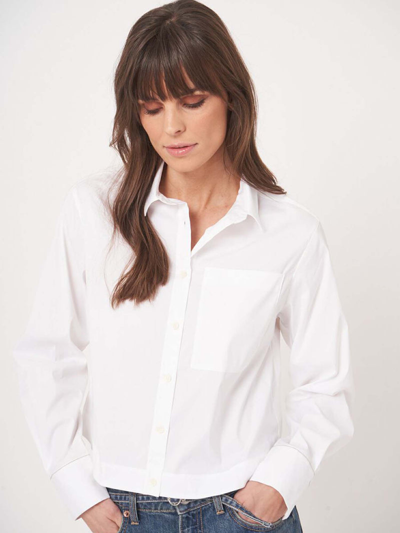 Repeat Long Sleeve Button Front Shirt