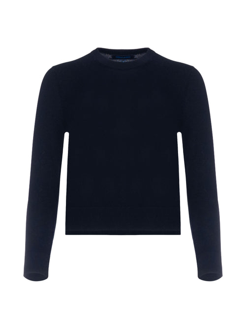 Patrick Assaraf Merino Cropped Crewneck