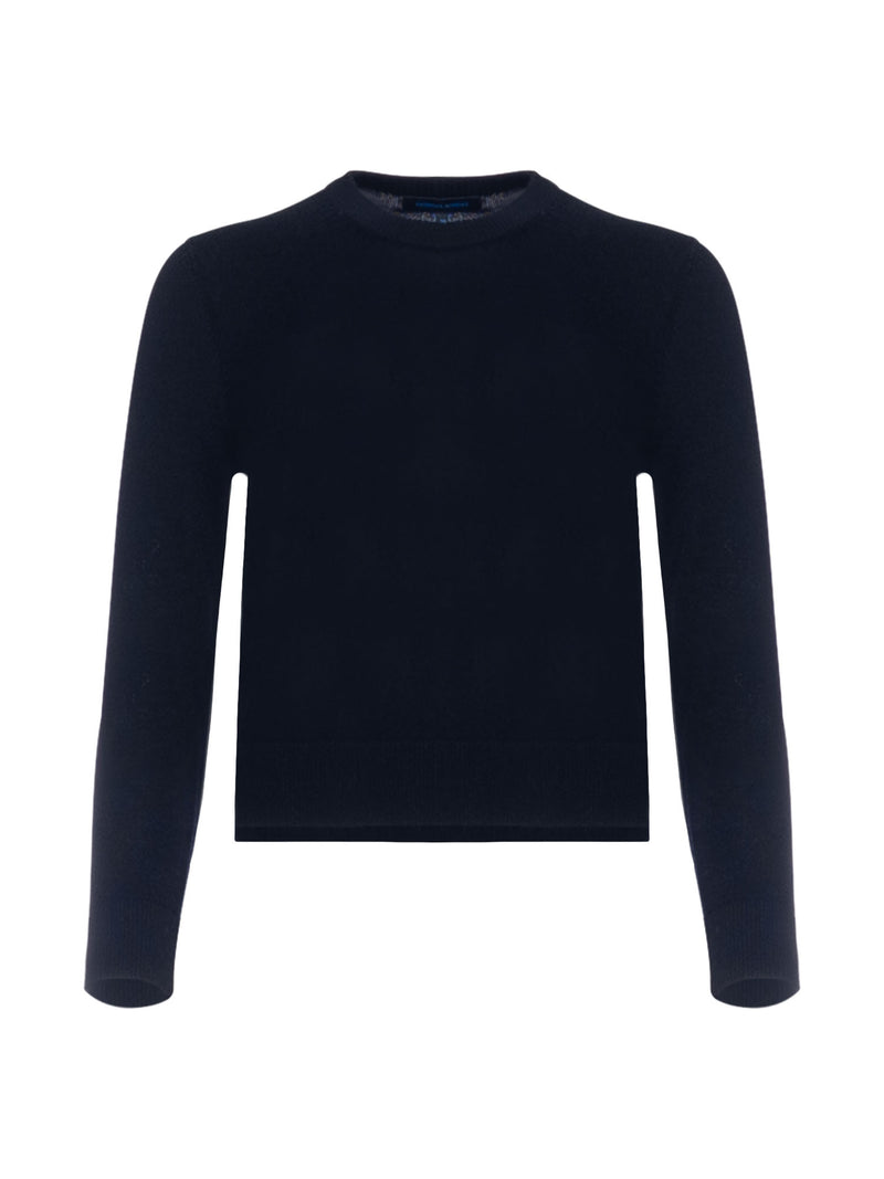 Patrick Assaraf Merino Cropped Crewneck