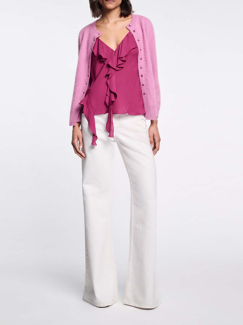 Dorothee Schumacher Sheer Twist I Top with Ruffle
