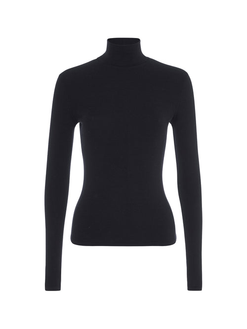 Frame Rib Turtleneck Top