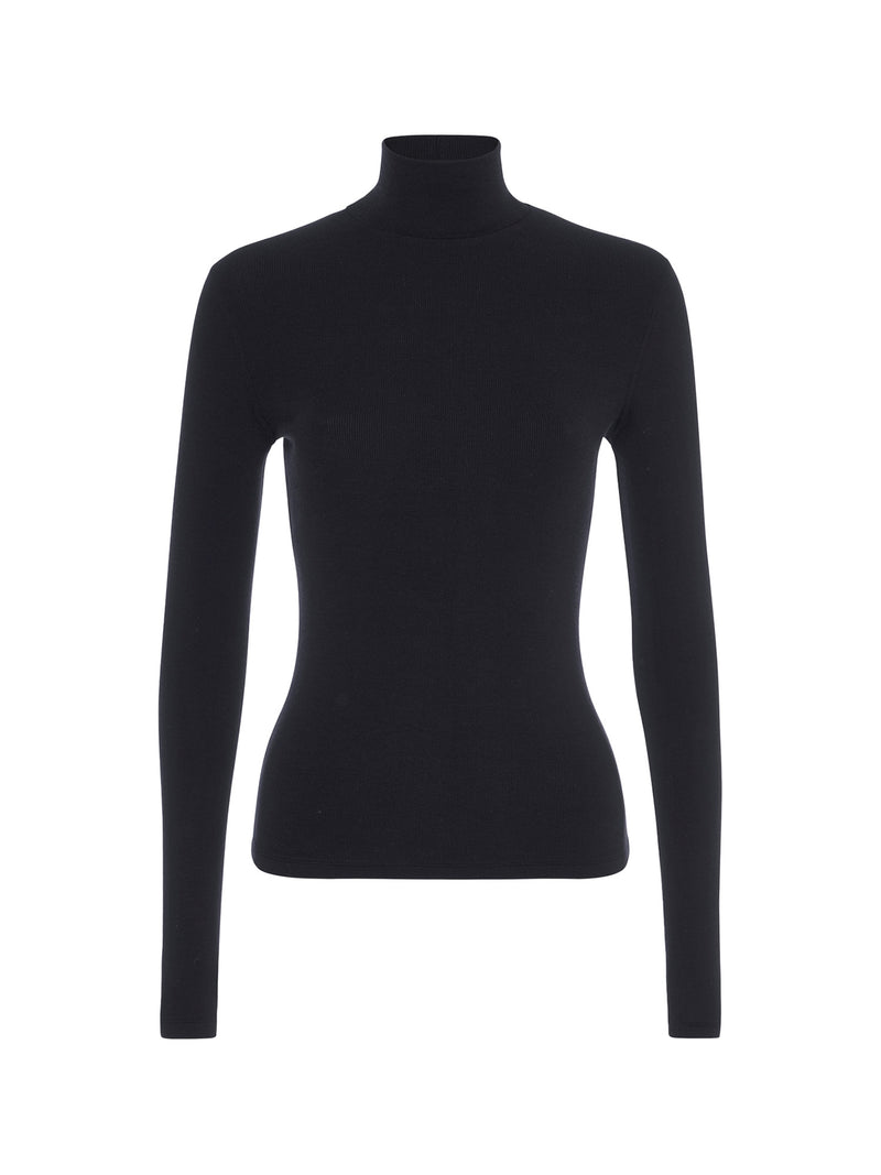 Frame Rib Turtleneck Top