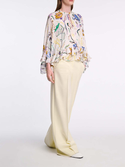 Dorothee Schumacher Floral Twist Tie Detail Blouse