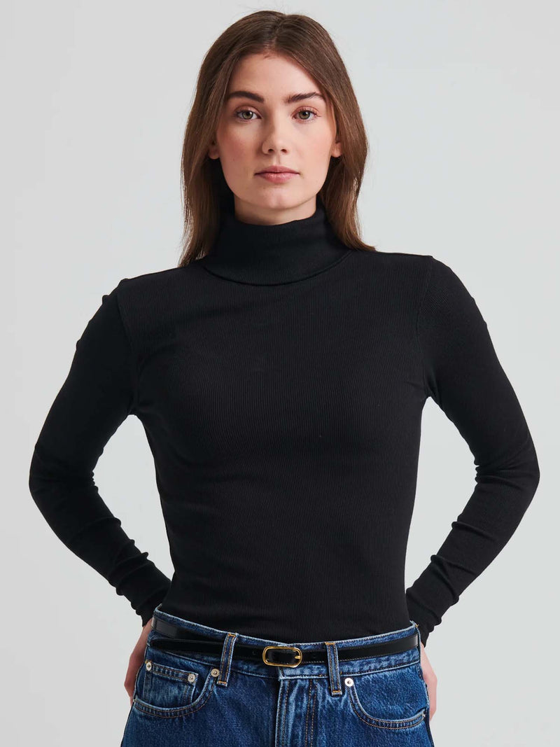 Patrick Assaraf Modal Rib Turtleneck