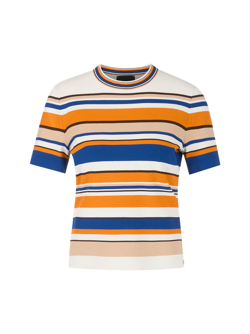 Marc Cain Short Sleeve Striped Sweater