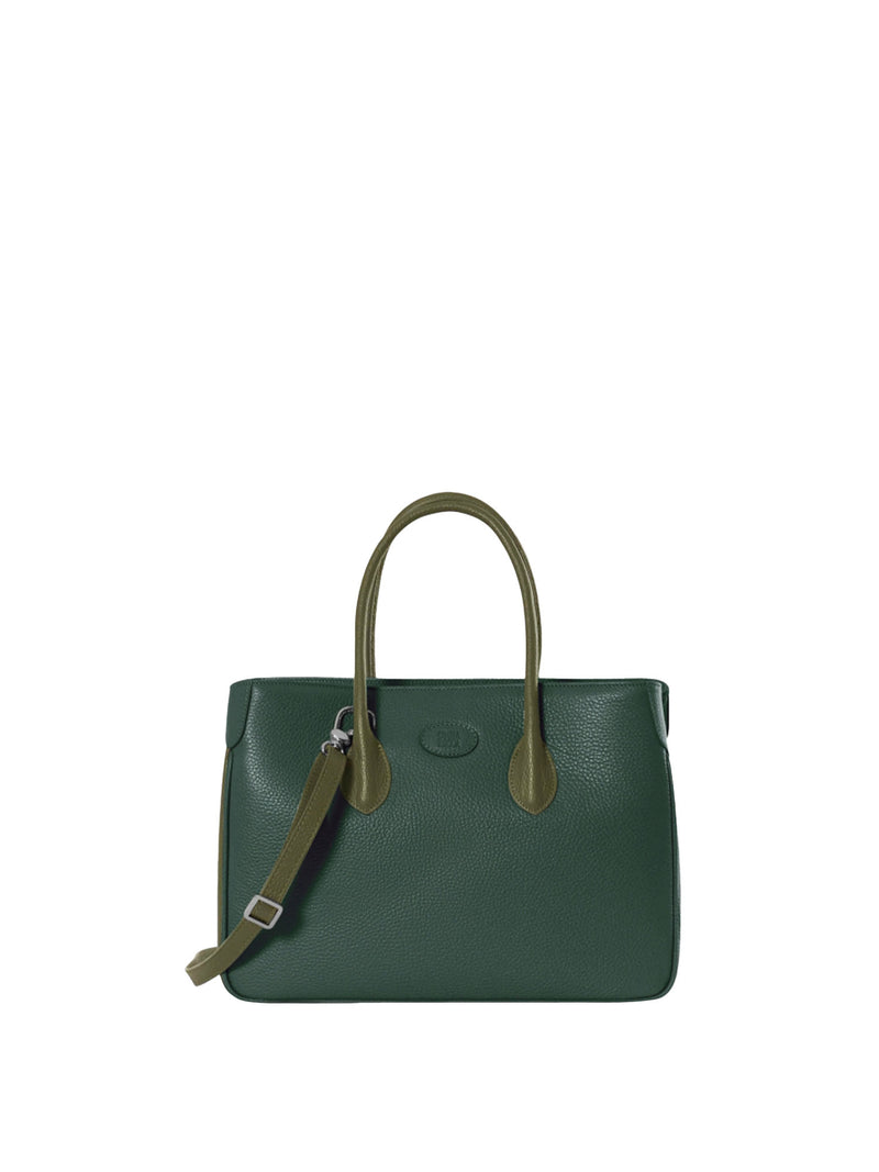 Cinzia Rocca Two Tone Leather Tote Bag