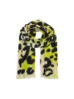 Marc Cain Sports Wool Scarf with Leopard Print