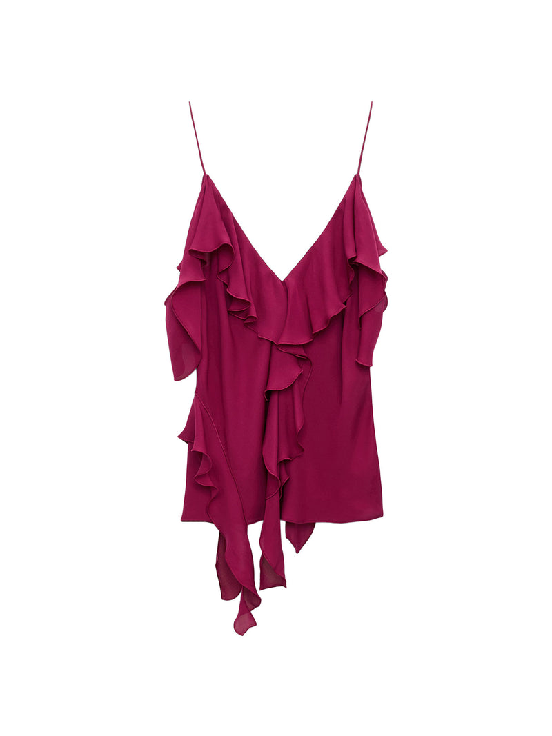 Dorothee Schumacher Sheer Twist I Top with Ruffle