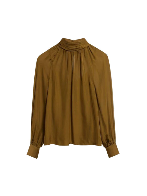Veronica Beard Alyssa Silk Turtleneck Blouse