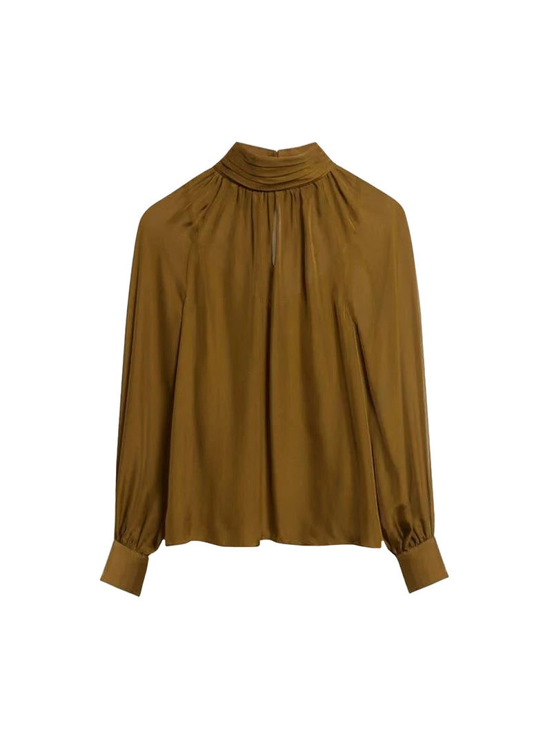 Veronica Beard Alyssa Silk Turtleneck Blouse