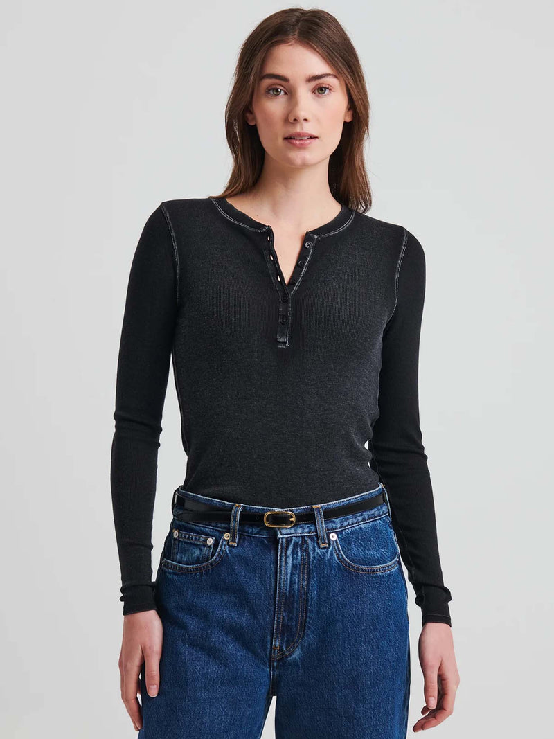Patrick Assaraf Vintage Rib Henley
