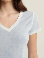 Patrick Assaraf Classic Reverse Spray V-neck T-shirt