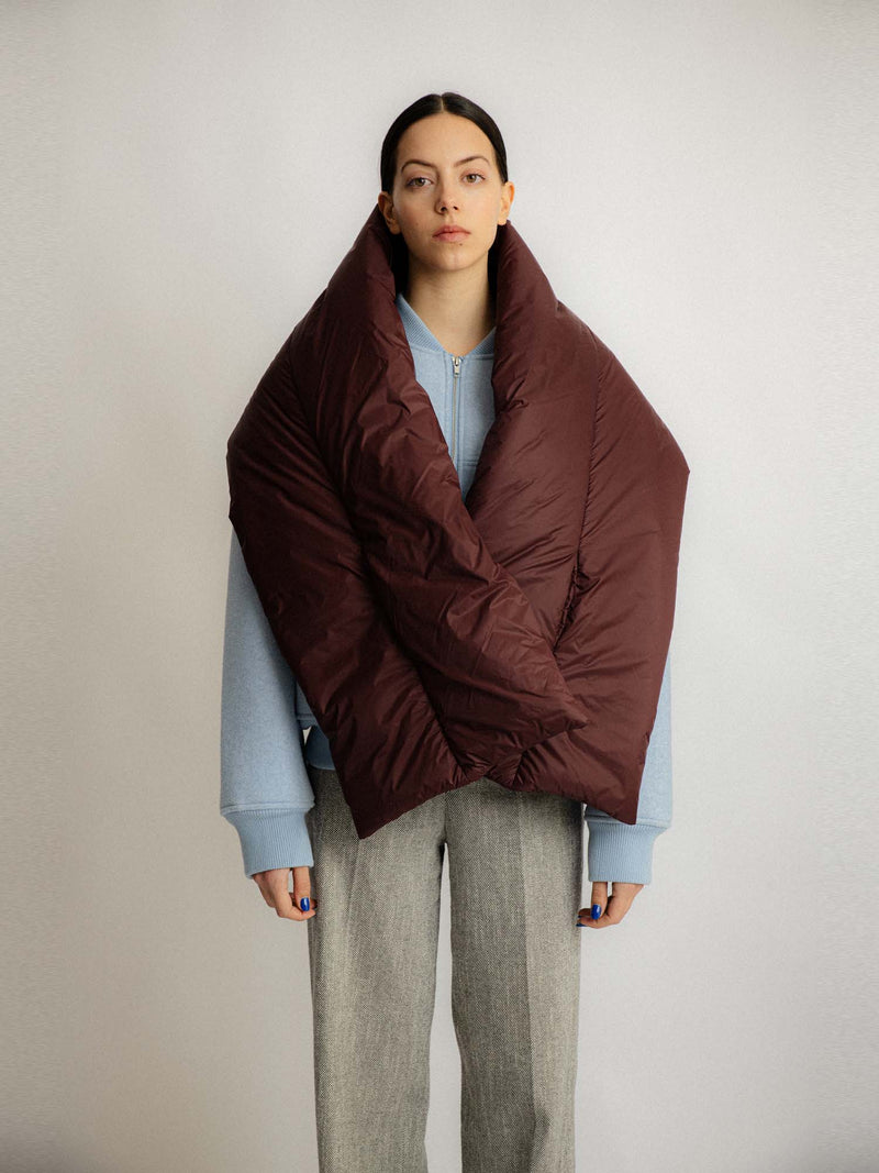 Abstract Gilet Padded Wide Stole