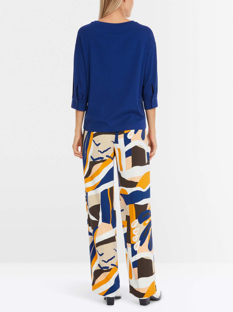 Marc Cain Relaxed T-shirt with Mid-Length Sleeves