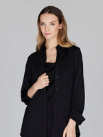 Mi Jong Lee Matte Jersey Oversized Collared Shirt