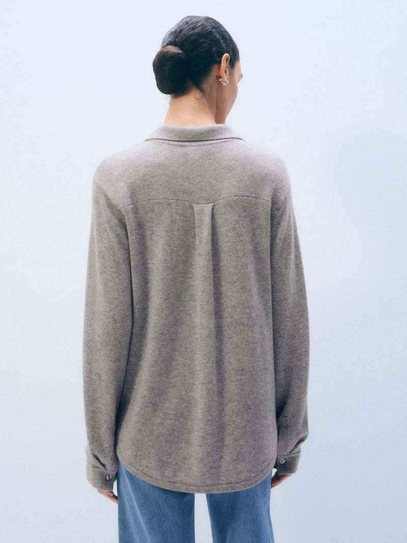 White + Warren Cashmere Button Shirt