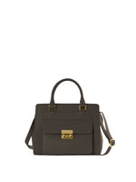Cinzia Rocca Leather Structured Bag with Metal Closure