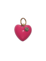 JMNYC Studio Enamel Heart Pendant with Diamond